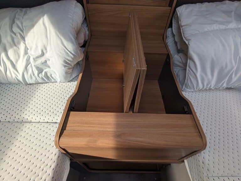 2025 Bailey Adamo 75-4T — 10 bedside cabinet